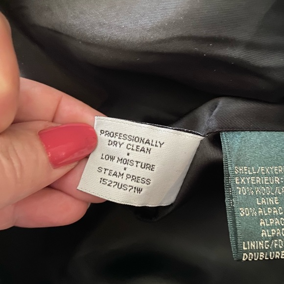 Lauren Ralph Lauren Wool Alpaca Spring casual Jacket size 12, herringbone  print - Picture 10 of 14